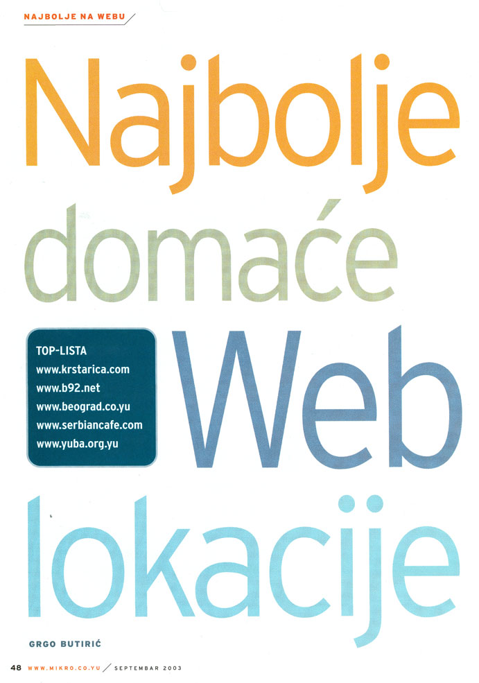 Najbolje domaće Web lokacije