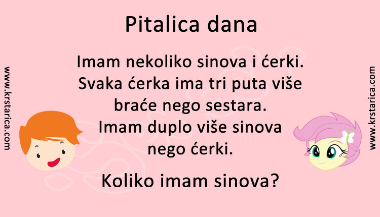 Pitalica dana: Koliko ova majka ima sinova Pitalica dana: Koliko ova majka ima sinova