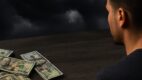 money, storm, man
