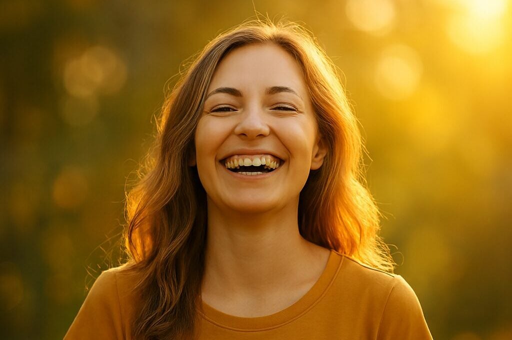 sunlight, happiness, woman