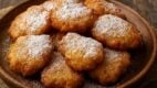 vintage dessert, powdered sugar, homemade treat