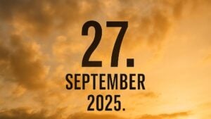 vizuelna interpretacija datuma 27. septembar 2025