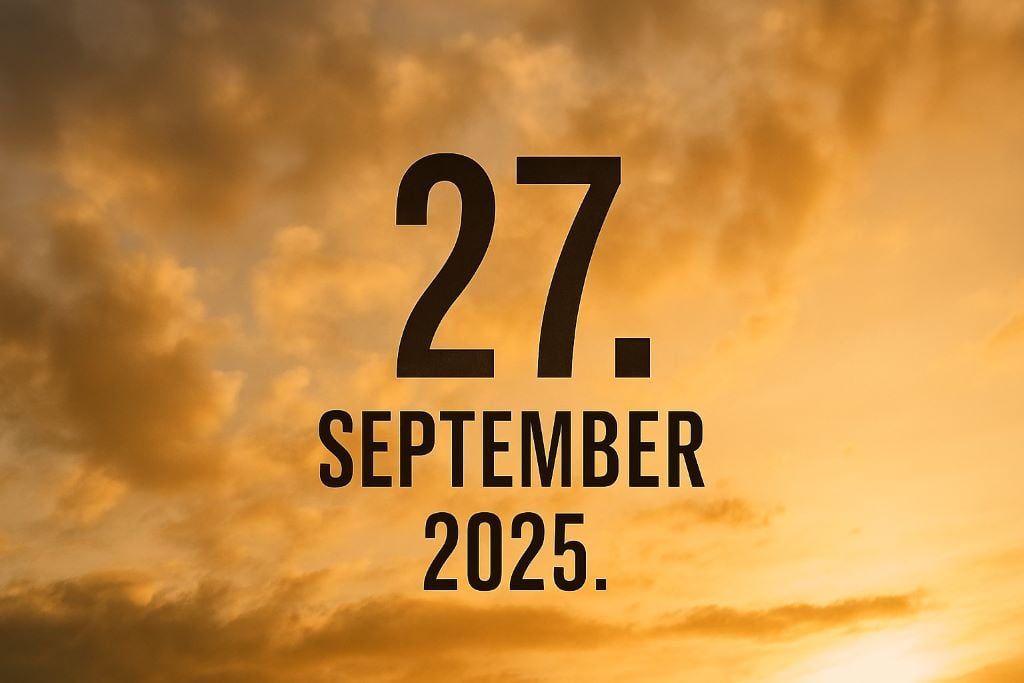 vizuelna interpretacija datuma 27. septembar 2025