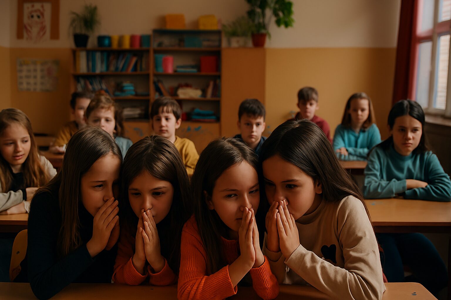 Deca u učionici šapuću