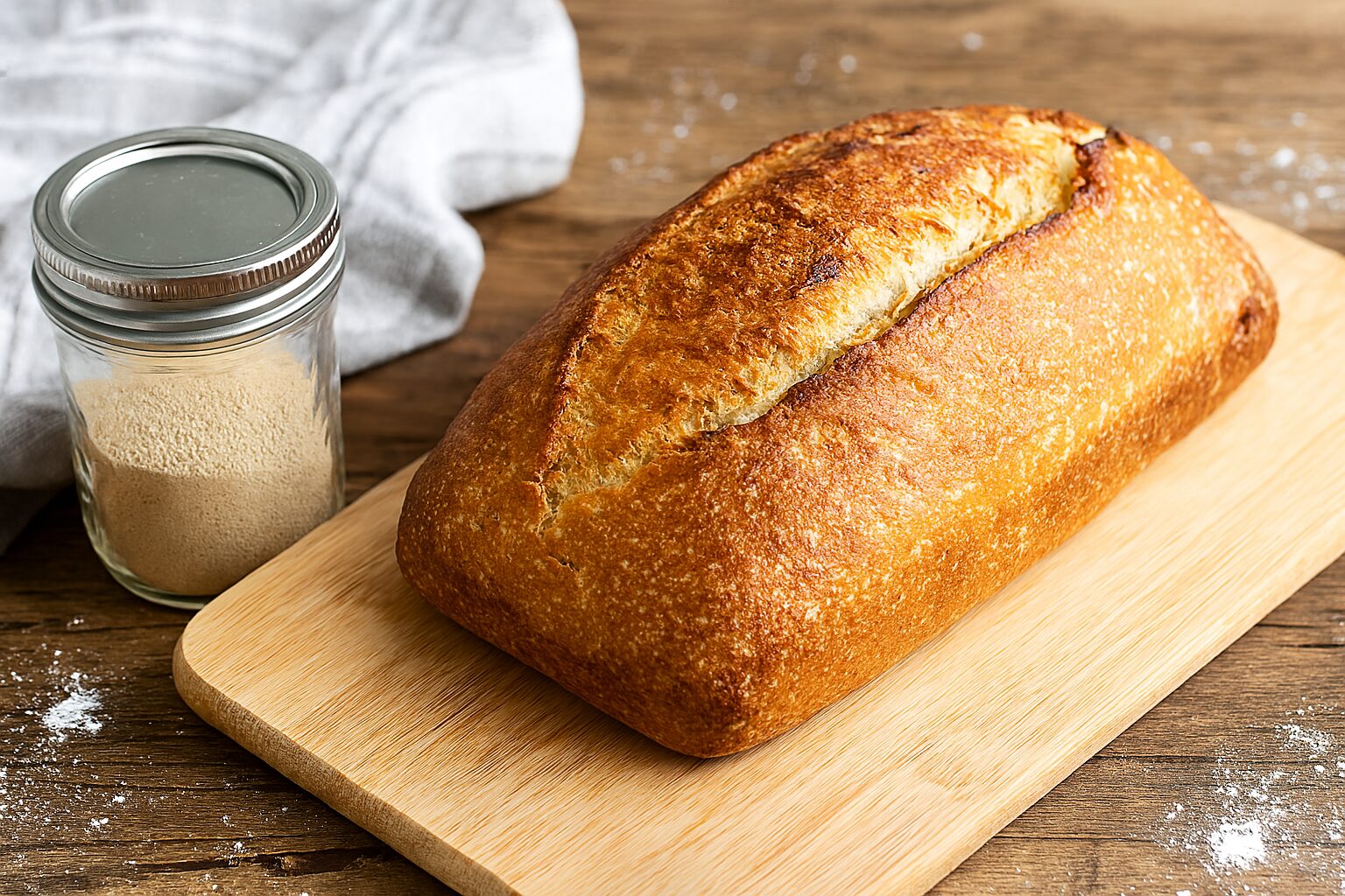 Zlatno-pečeni domaći hleb sa hrskavom koricom