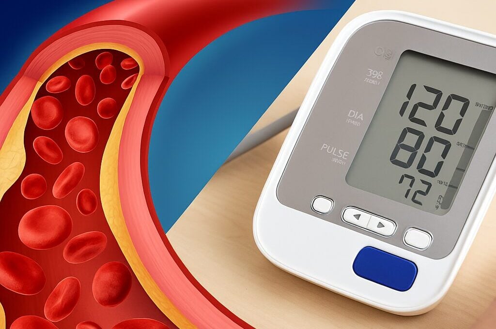 Zdravi krvni sudovi posle prirodne infuzije za pritisak 120/80 bez lekova.