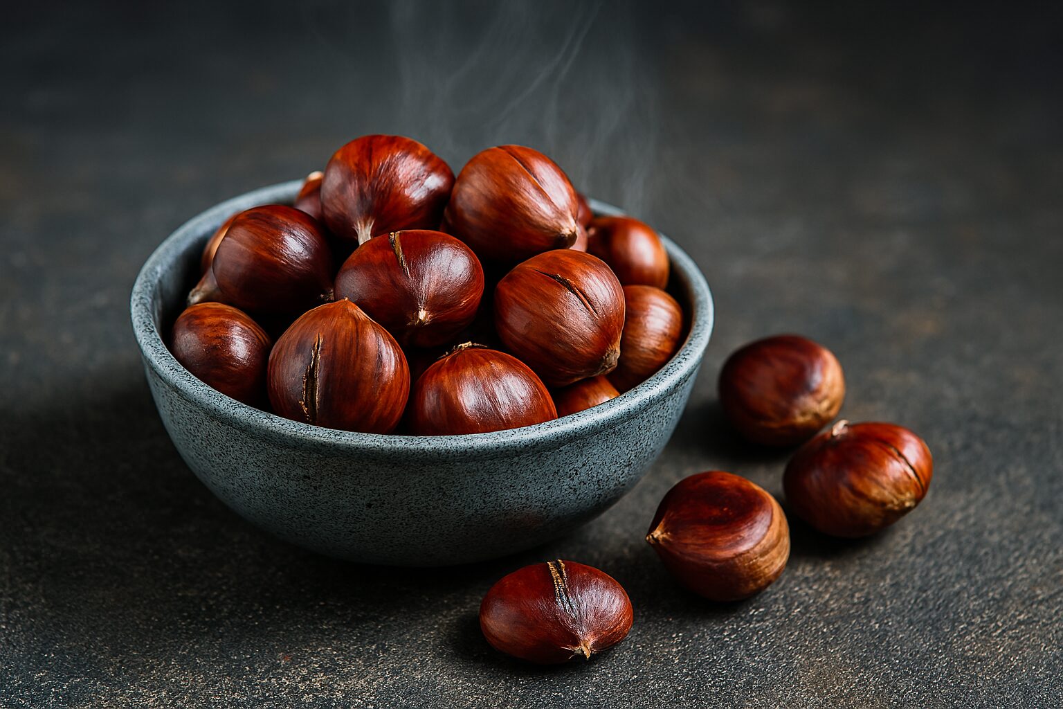 Kesten, orašasto voće u rustičnoj činiji