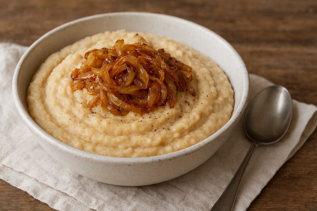 rimski pire od belog pasulja sa karamelizovanim lukom
